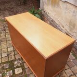 Comptoir de magasin vintage année 60 en chêne