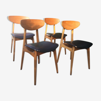 Lot de quatre chaises Stella style scandinave