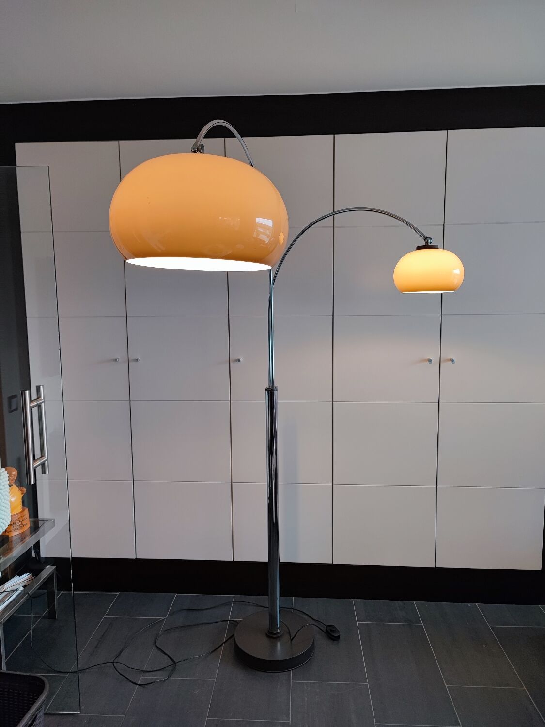 Dijkstra floor lamp chrome and plastic