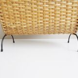 Magazin rack made of rattan and iron