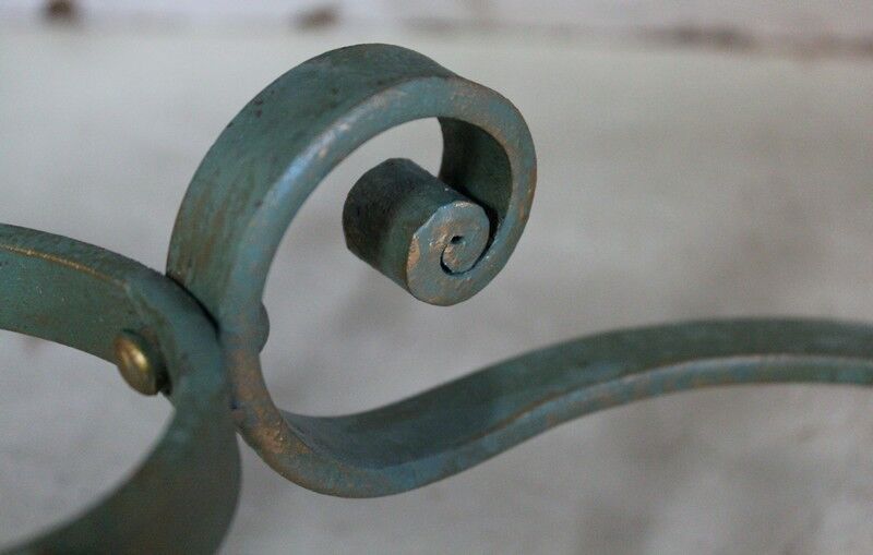 Marble and Forged Iron Low Table - 1950