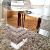 Table basse en Altuglass "Romeo" années 70/80s