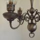 Flamish chandelier with 4 lights in hand-blown tin 5104