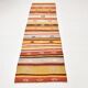 3x9 Striped Kilim Runner, Wool Runner Rug, 74x263Cm