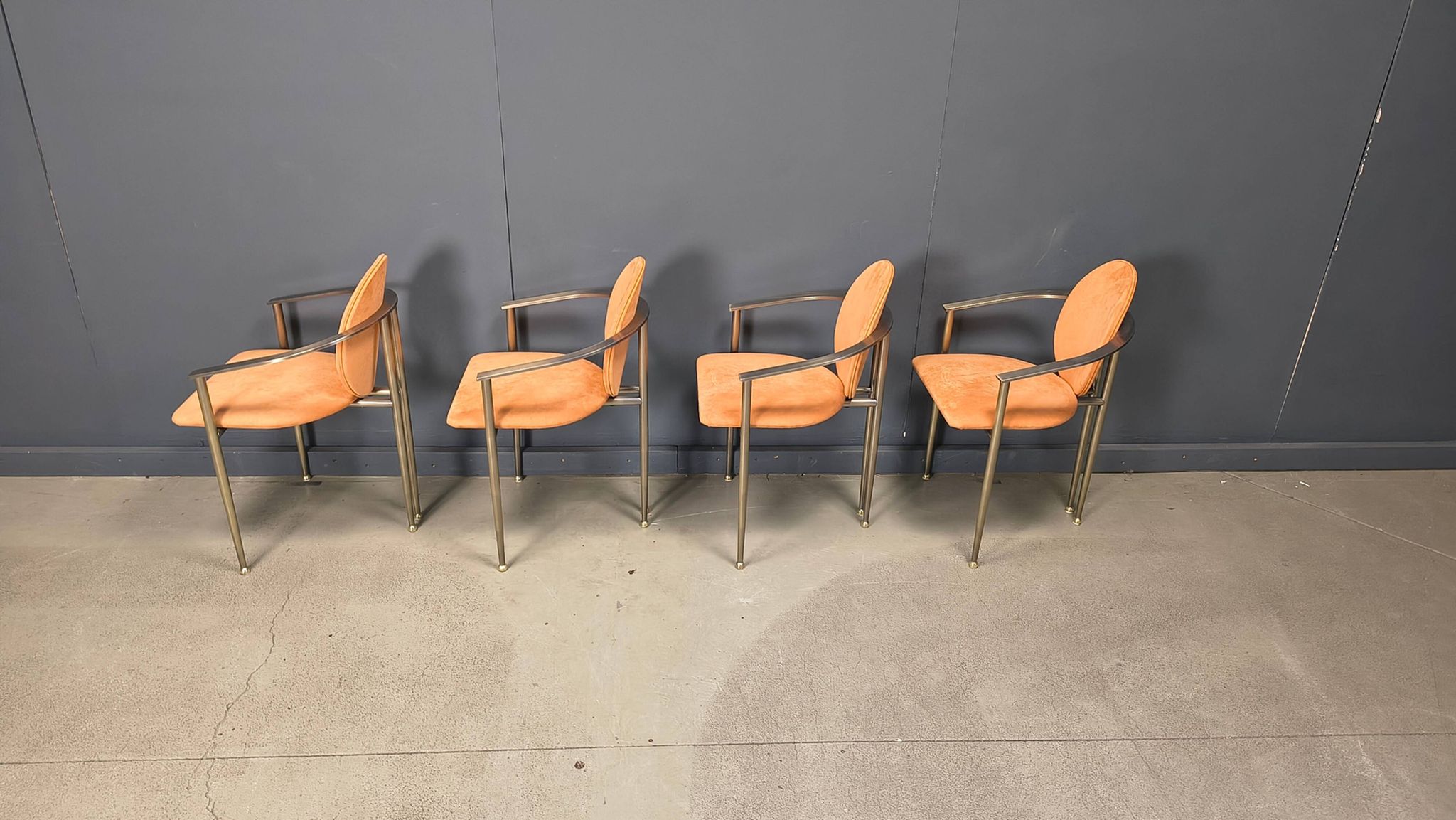 Vintage dining chairs by Belgochrom, set of 4 - 1980s