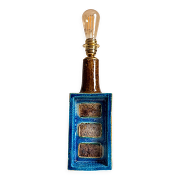 Lampe de table en céramique chamotte Aldo Londi pourBitossi, Italie, années 1960.