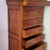 Louis philippe merisier massif style weekly chest of drawers