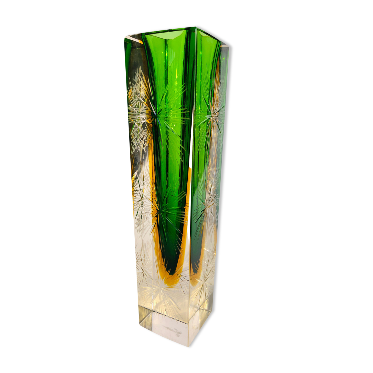 Vase Sommerso Murano design Luigi Mandruzzato, 60s