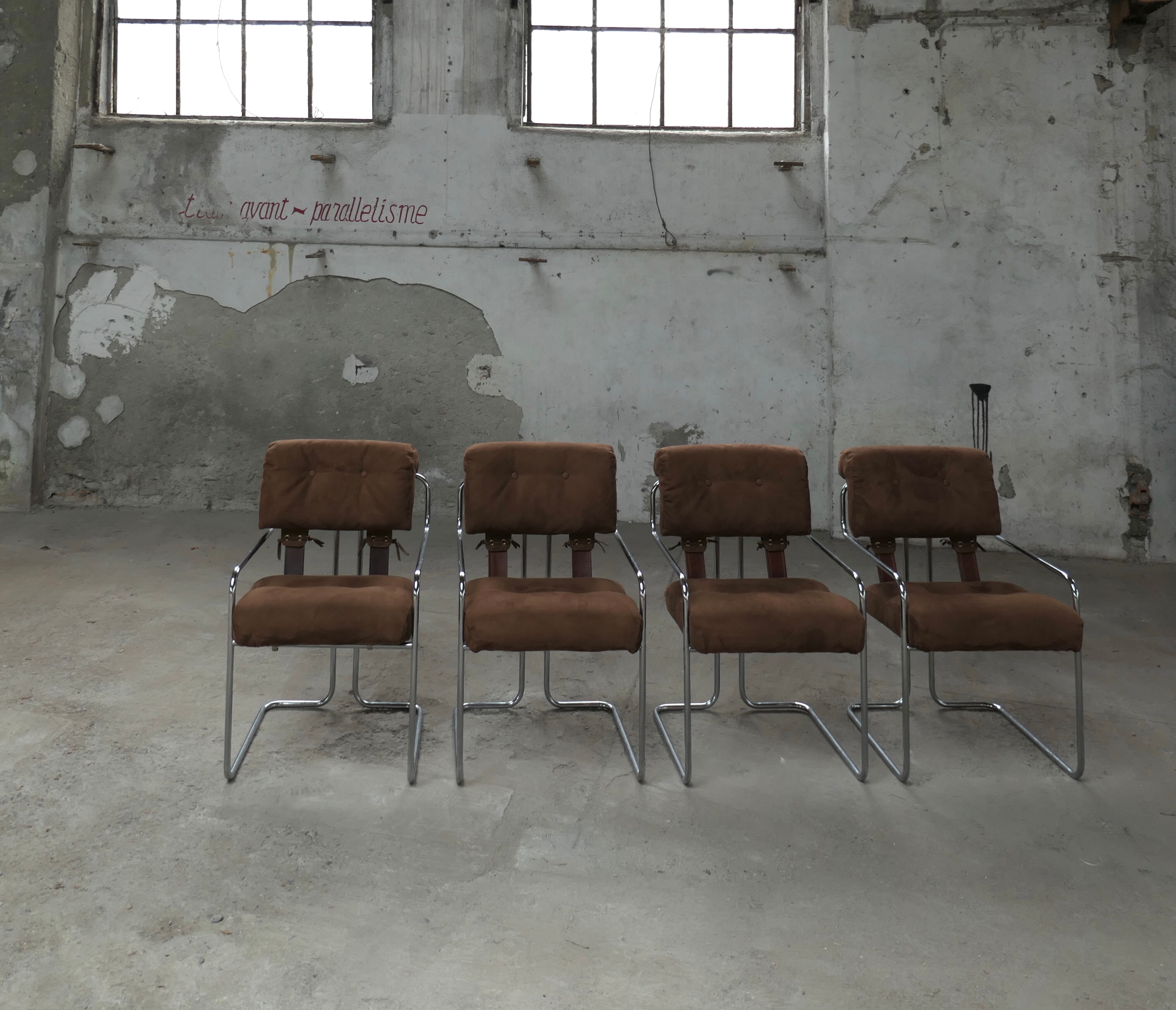 Four Tucroma armchairs by Guido Faleschini