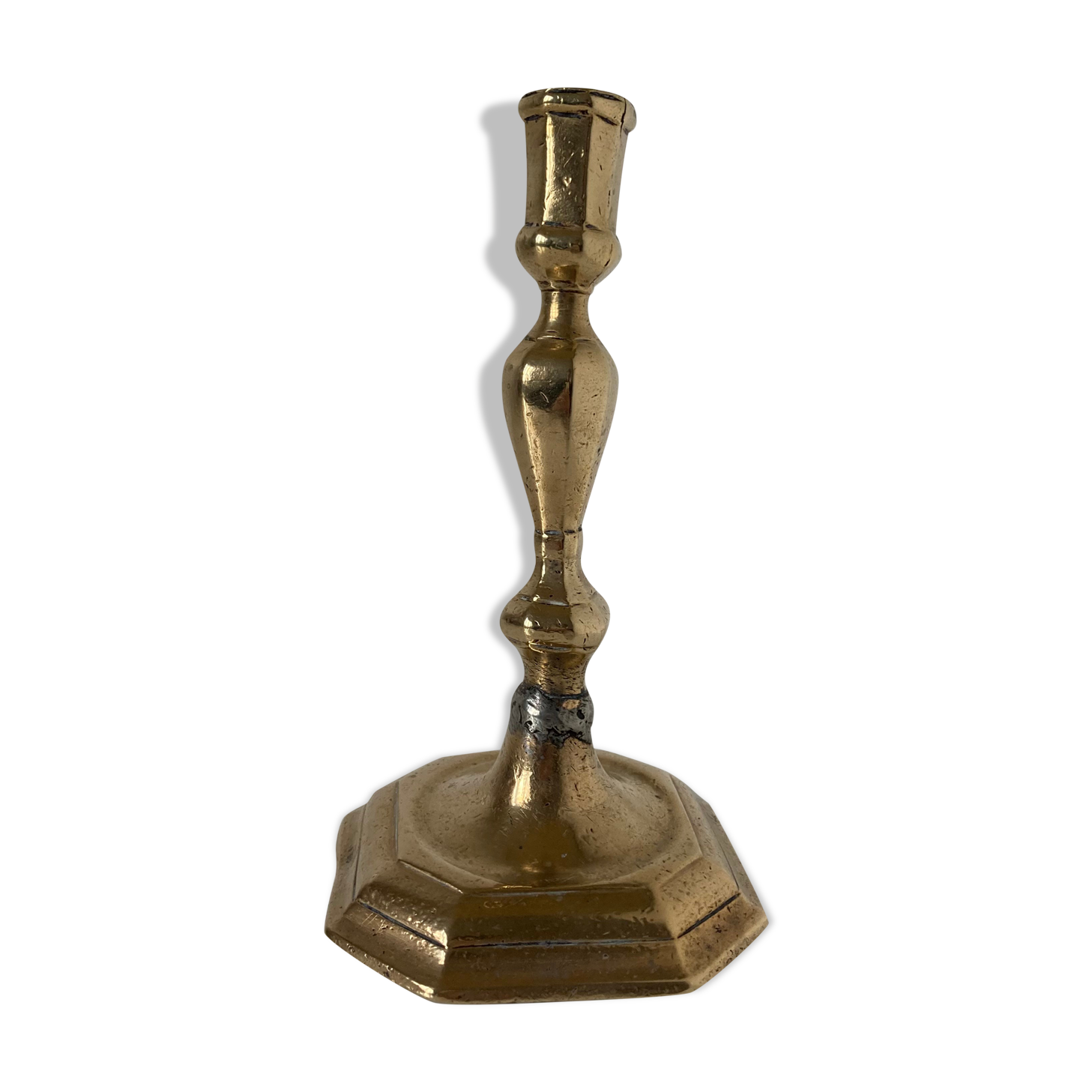 Louis XIV style bronze candle holder