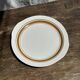 Vintage cake dish with orange and green trim D30