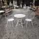 Salon de jardin en fer forgé , 1 table + 3 fauteuils