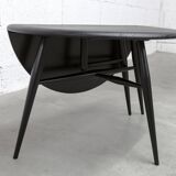Ercol 1960 model 308 coffee table half-moon matte black