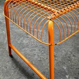 Bench - vintage stool, mesh Ikea Västerön in orange
