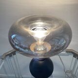Vintage lamp in metal and smoked glass