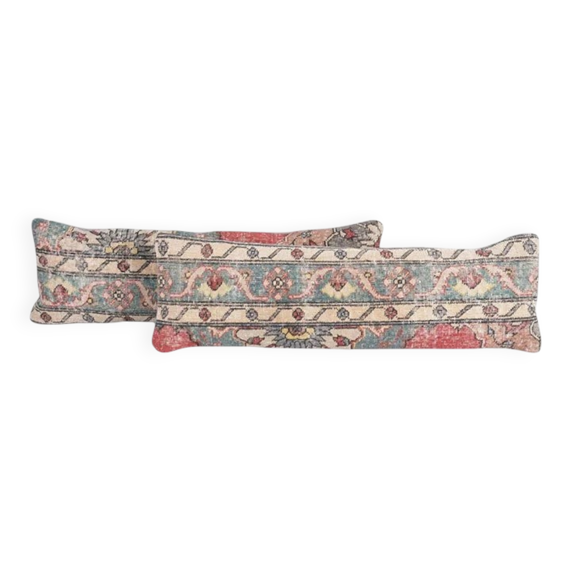 Lot de 2 housses de coussin turque vintage 30x89 cm