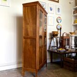Cupboard, showcase 2 doors in dark wood