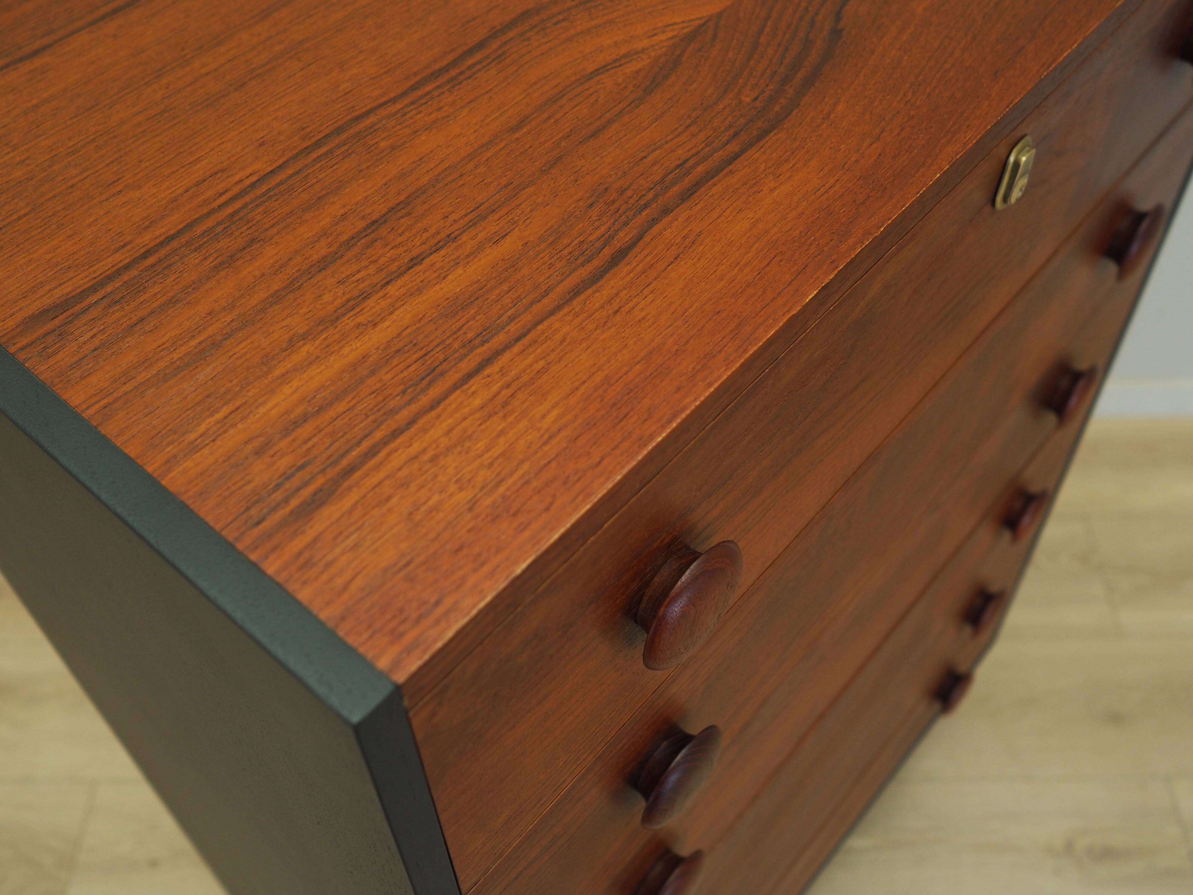 Teak chest of drawers, Danish design, 1970s, production: Denmark