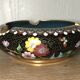 Ashtray, pocket emptier in brass and cloisonné enamel, floral decoration, China