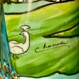 Art nouveau/art deco vase, signature in the décor of Chanele, stamped under the Jules Tieles vase