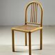 Chaise vintage en bois et cannage