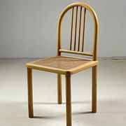 Chaise vintage en bois et cannage