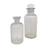 Antique glass pharmacy bottles