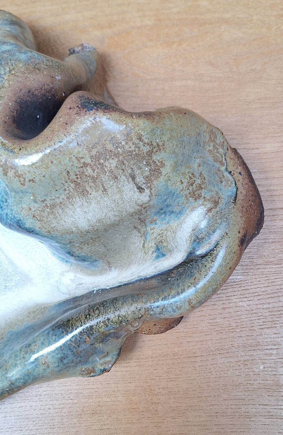 Free-form ceramic trinket tray by Alain and Nadia Pinel