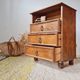 Small vintage wooden piece of furniture with 3 drawers - small chest of drawers.