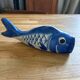 Rare old Chinese blue Koi Fish vase