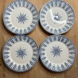 Set of 4 GIEN Annam flat plates