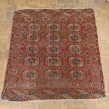 Tapis d'orient turkmen ancien fait main boukhara  118 X 105 cm