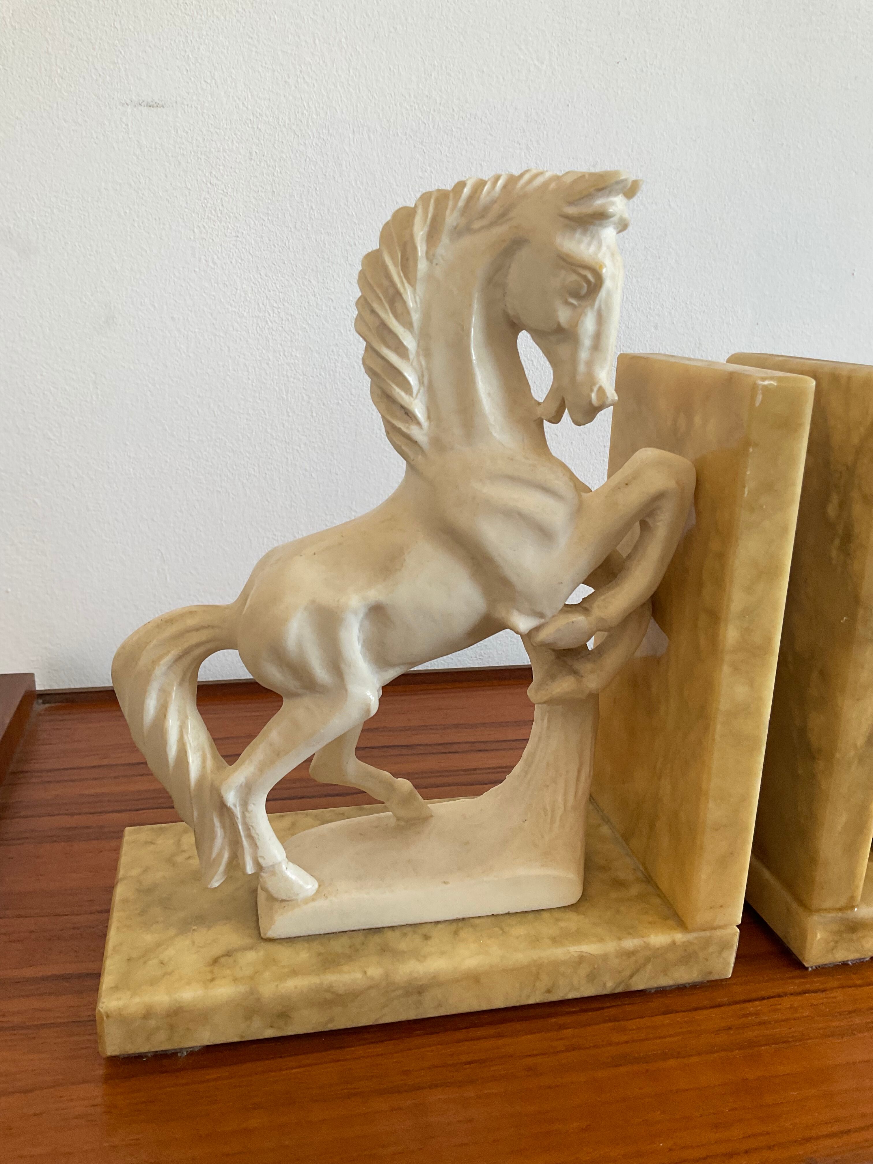 Pair of vintage marble bookends