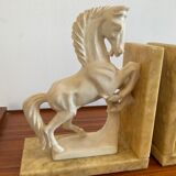 Pair of vintage marble bookends