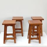 Solid oak stools
