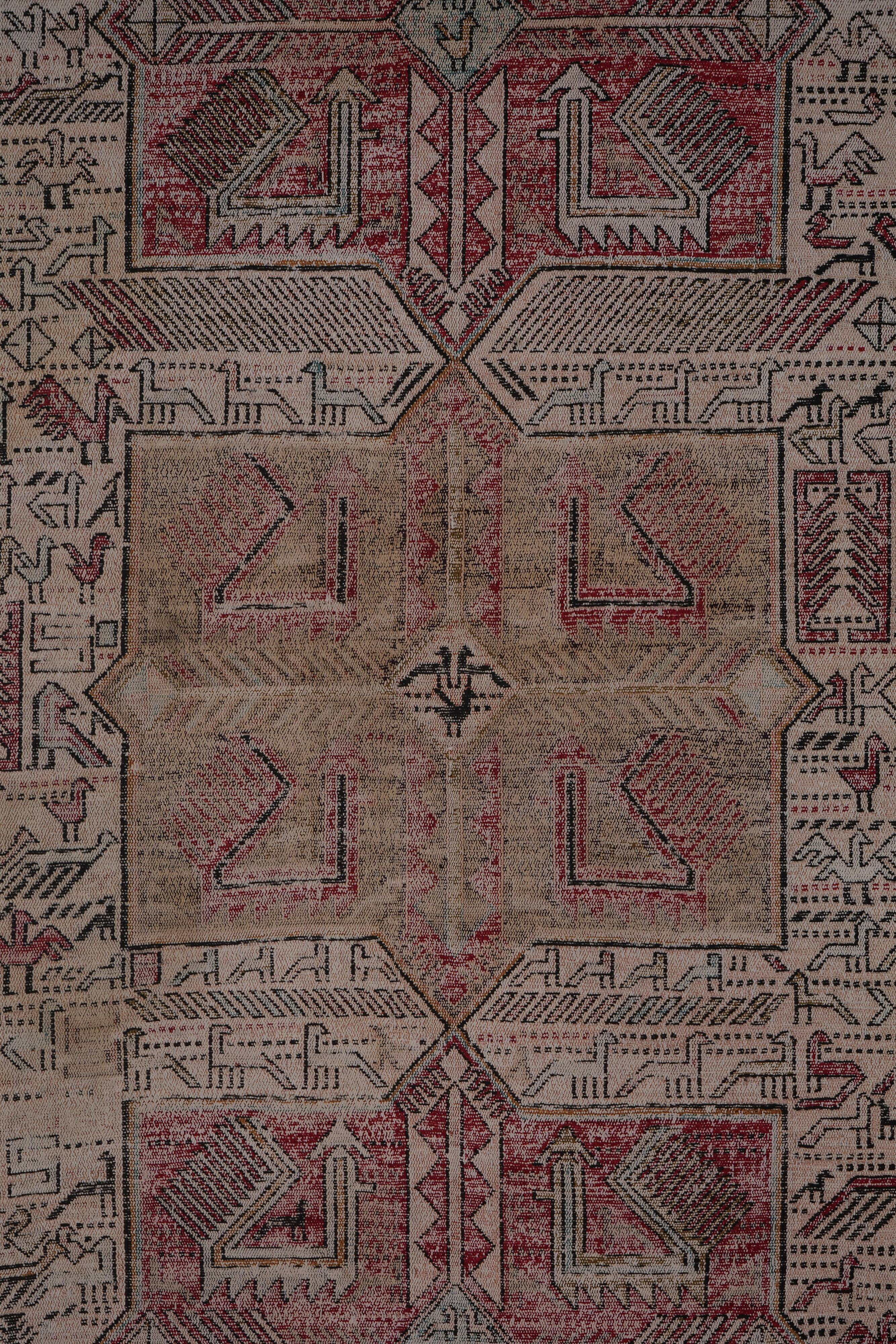 Vintage Turkish Oushak Handwoven Rug 123x183 cm