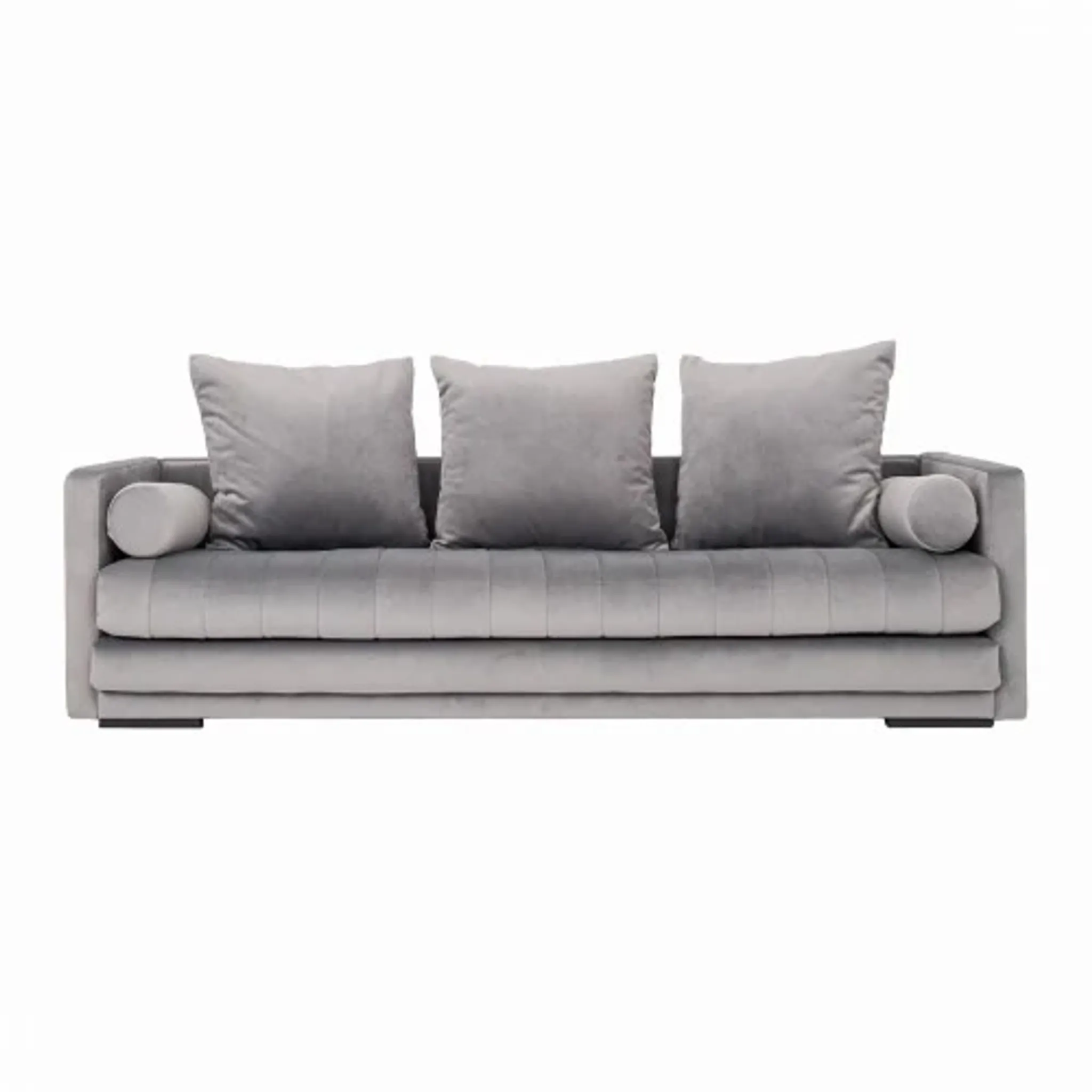 Sofa KOPENHAGA silver velour, Scandinavian design