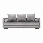 Sofa KOPENHAGA silver velour, Scandinavian design
