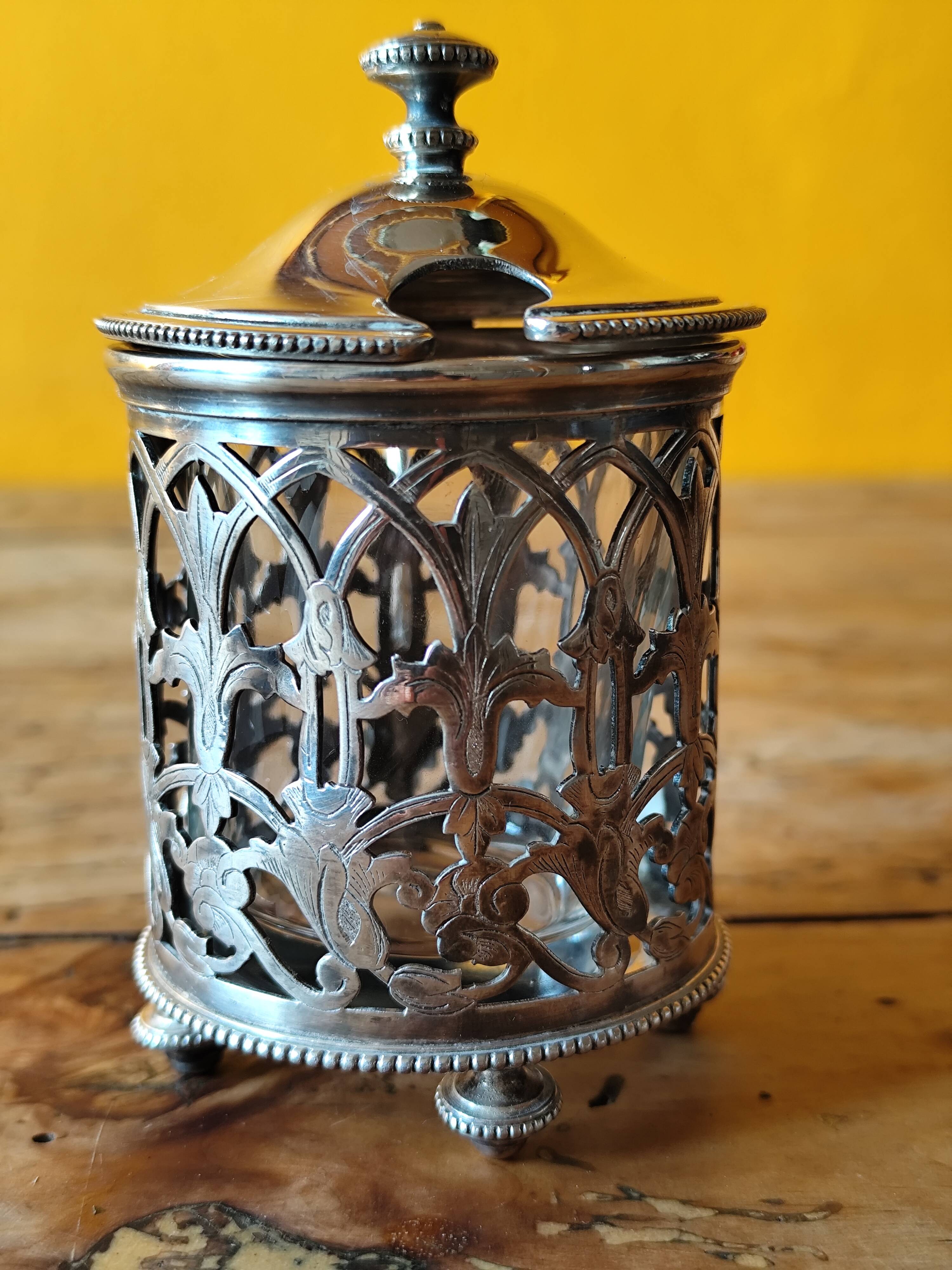 Silver-plated mustard pot from Cristofle France - mustard pot