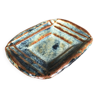 Vide-poche modernist bowl in glazed porcelain stoneware