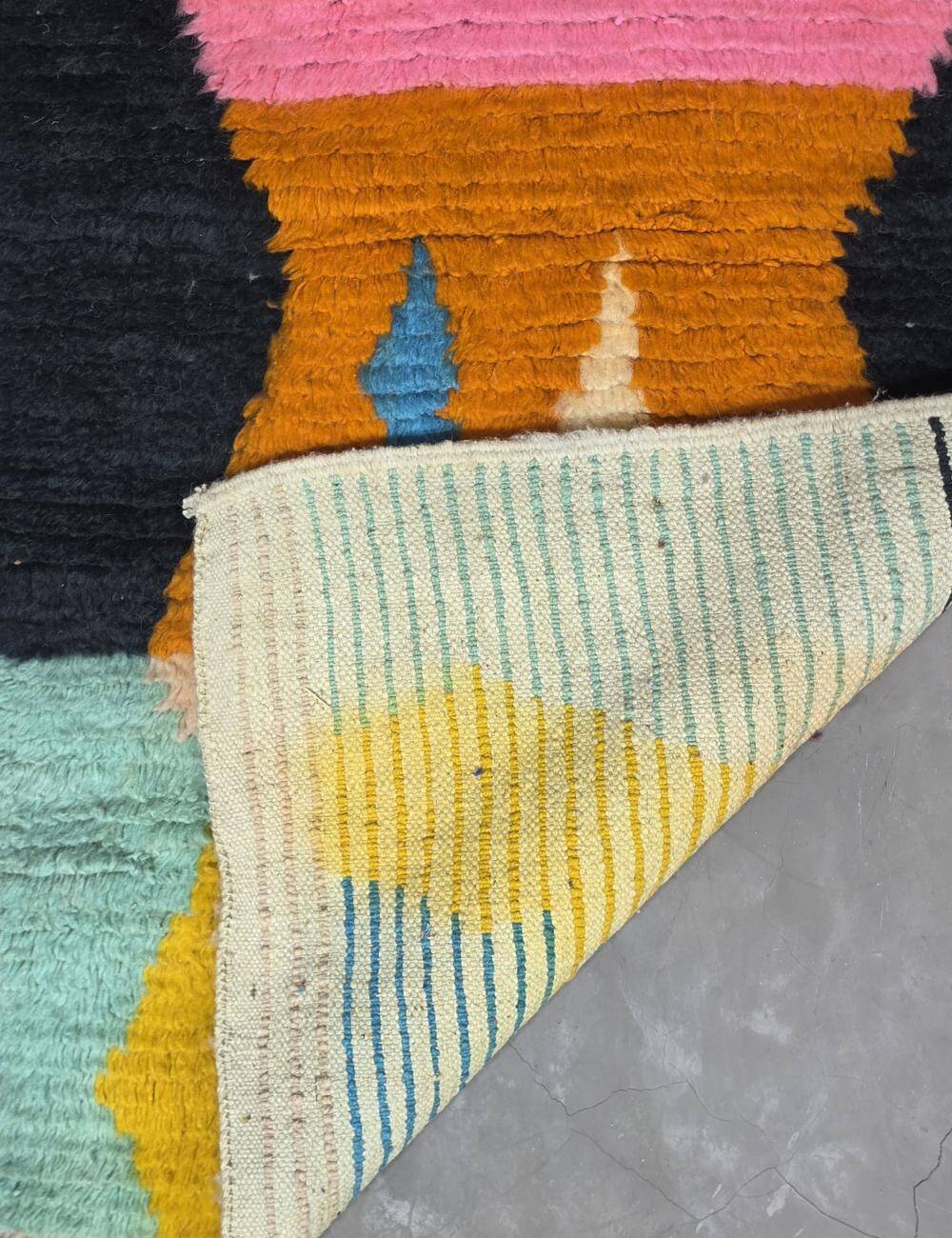 Contemporary Colourful Hallway Rug - 290 x 90 cm