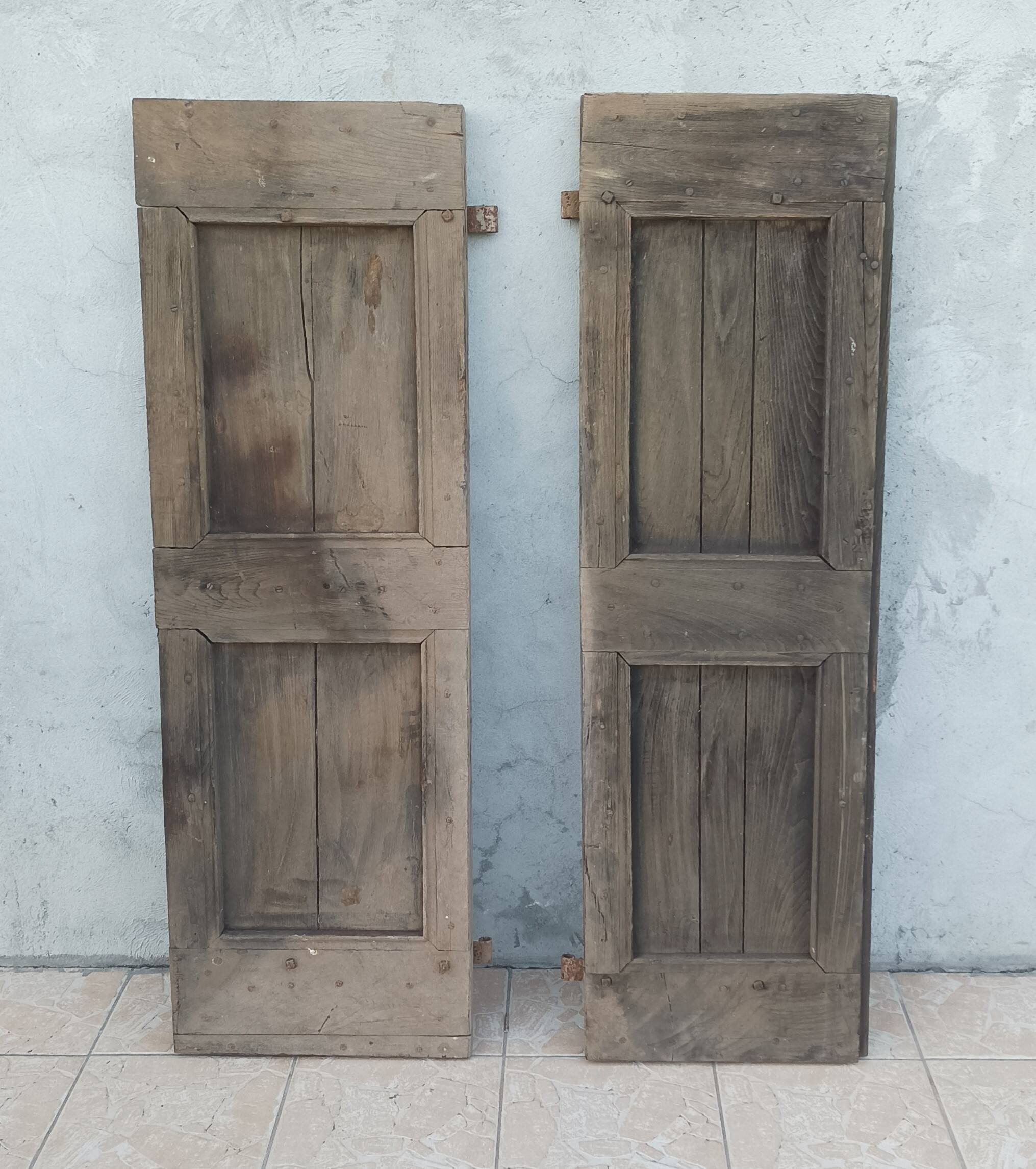 Pair of antique oak shutters