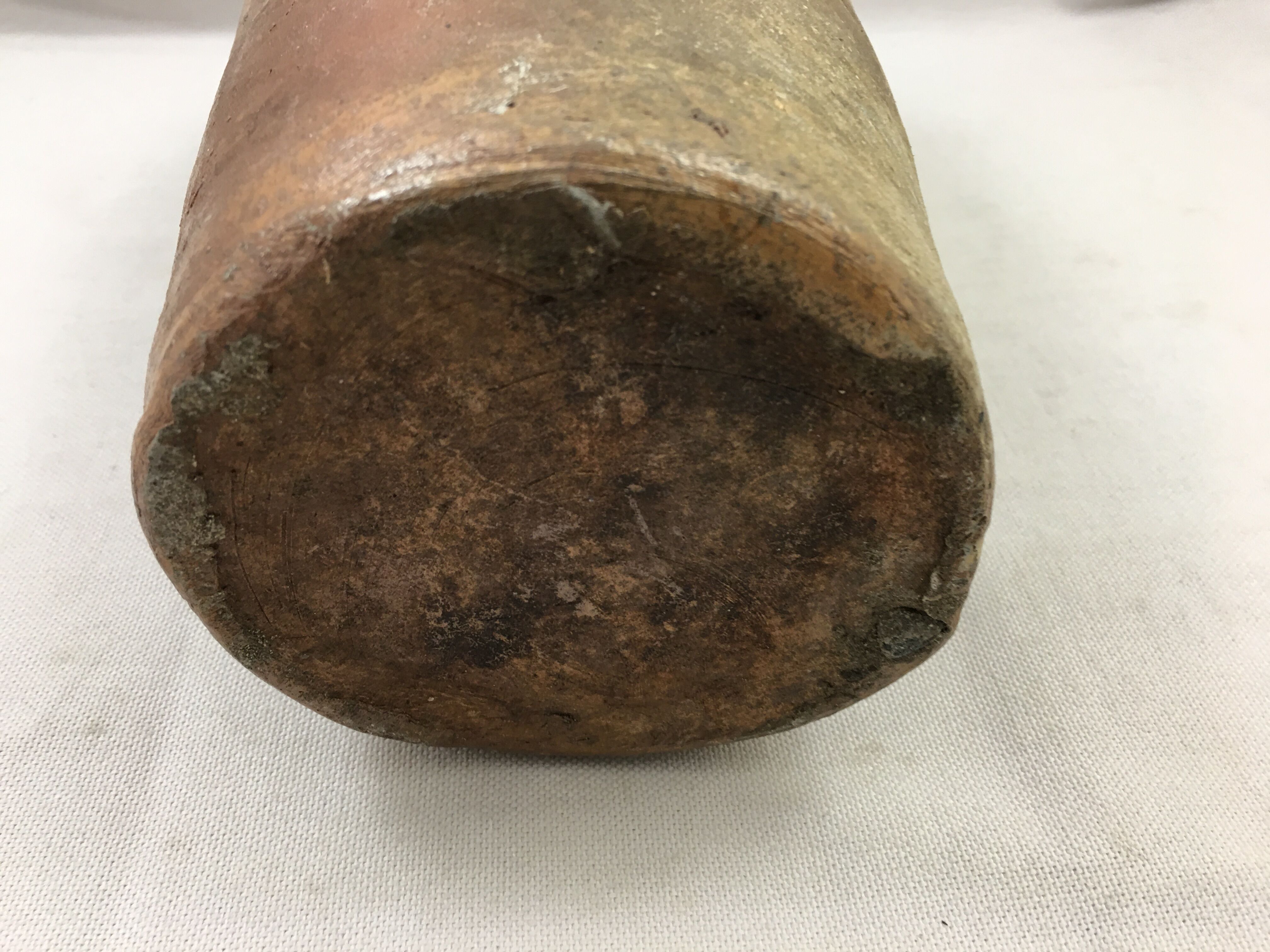 Old bottle in varnished sandstone glazed vintage