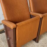 Pair of vintage cinema armchairs