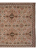 Turkish jajim runner hand woven wool nomad runner rug 140 x 320 cm