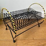 Black metal and scoubidou vinyl holders