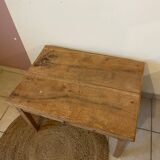 Farmhouse coffee table in solid oak with drawer — rustic style / ca