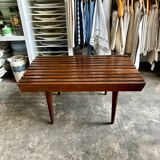 Coffee table, bench in dark laminated wood