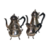 Tea service and silver metal coffee