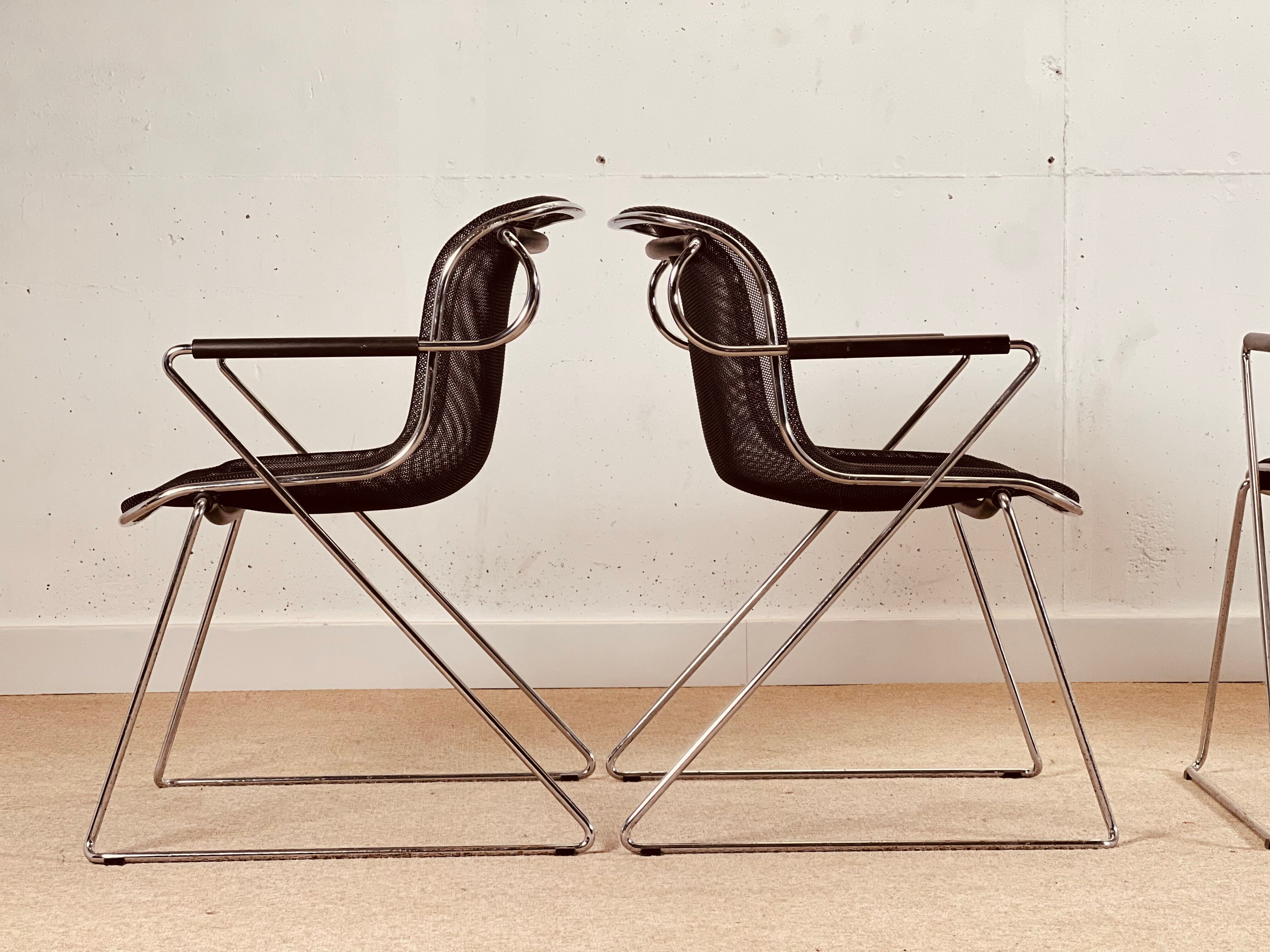 Set de 4 chaises Penelope de Charles Pollock pour Castelli